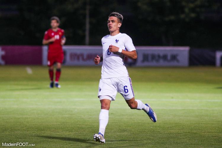Equipe de France Espoirs - Benoît Badiashile capitaine lors de la victoire des Bleuets