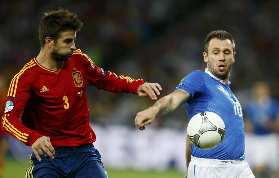 Antonio Cassano (à droite) garde espoir pour la sélection italienne.