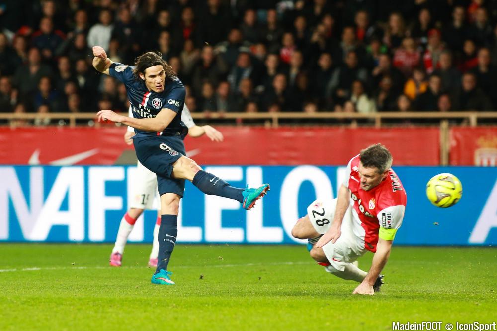 Cavani n'a pas réussi à trouver la faille face à une solide défense monégasque