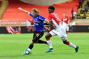 Benoît Badiashile, le défenseur central de l'AS Monaco.