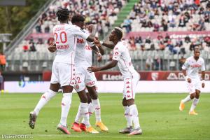 Les joueurs monégasques célébrant un but