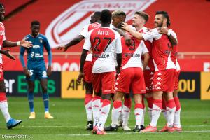 Les joueurs monégasques célébrant un but