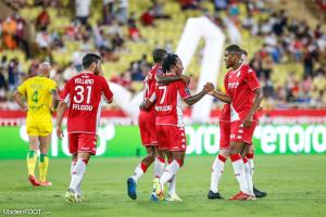 Le groupe de l'AS Monaco pour le déplacement à Lyon